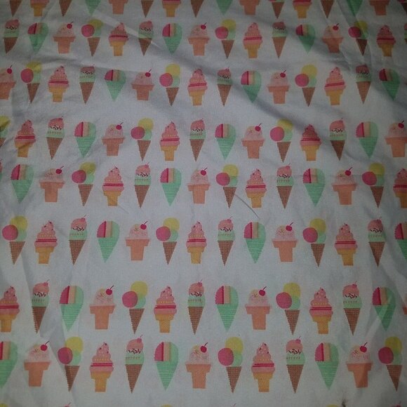 Pillowfort Ice Cream Cone Pillowcase Bedding Replacement 20x29 Pink Green Brown - Picture 2 of 6